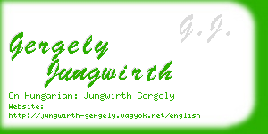 gergely jungwirth business card